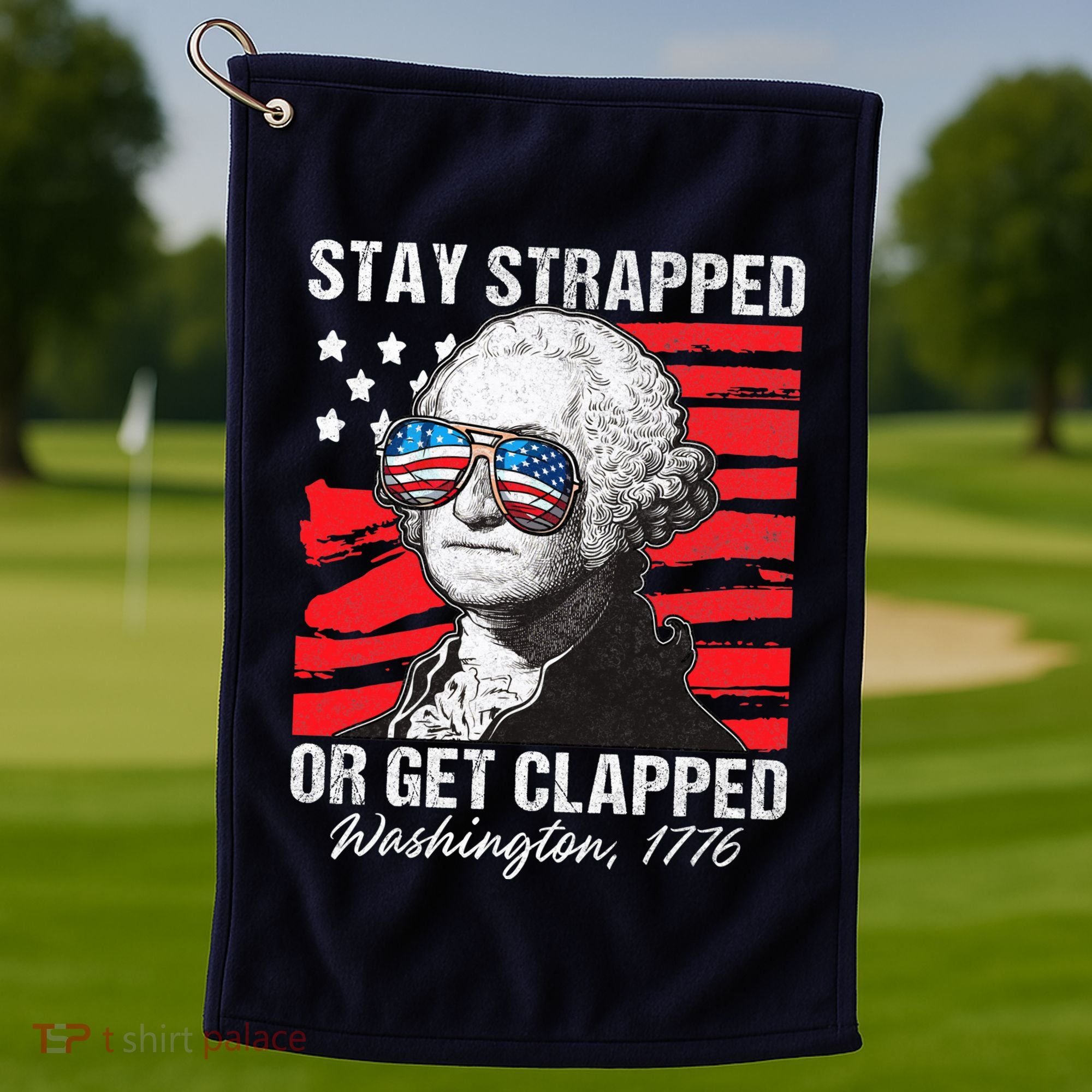 George Washington 1776 Stay Strapped Golf Towel