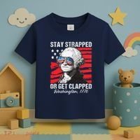 George Washington 1776 Stay Strapped Toddler T-Shirt thumb 3