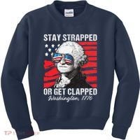 George Washington 1776 Stay Strapped Kids Sweatshirt thumb 0