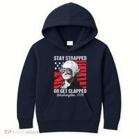 George Washington 1776 Stay Strapped Kids Hoodie thumb 0