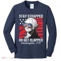 George Washington 1776 Stay Strapped Kids Long Sleeve Shirt thumb 0