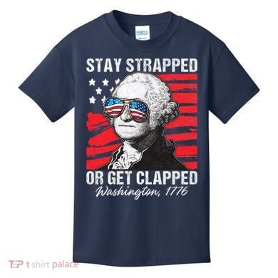 George Washington 1776 Stay Strapped Kids T-Shirt