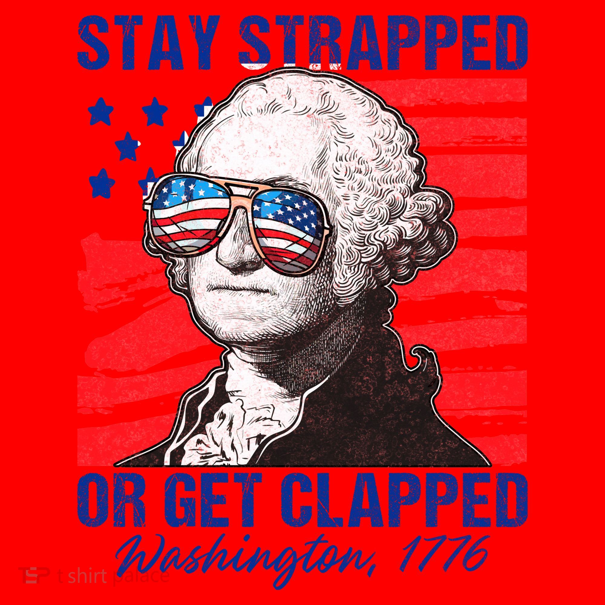 George Washington 1776 Stay Strapped Santa Hat
