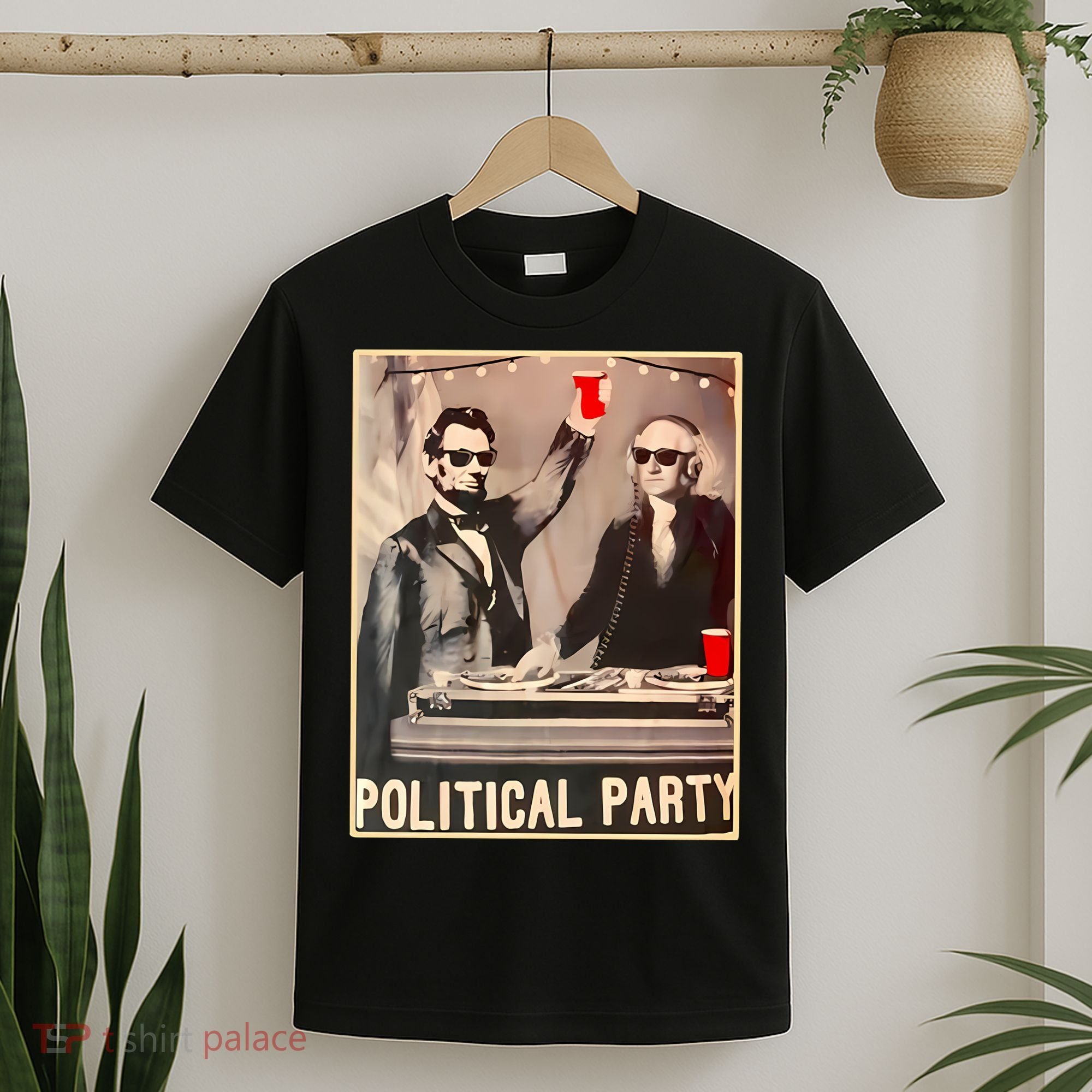 George Washington And Abraham Lincoln Political Party T-Shirt