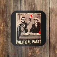 George Washington And Abraham Lincoln Political Party Coaster thumb 0