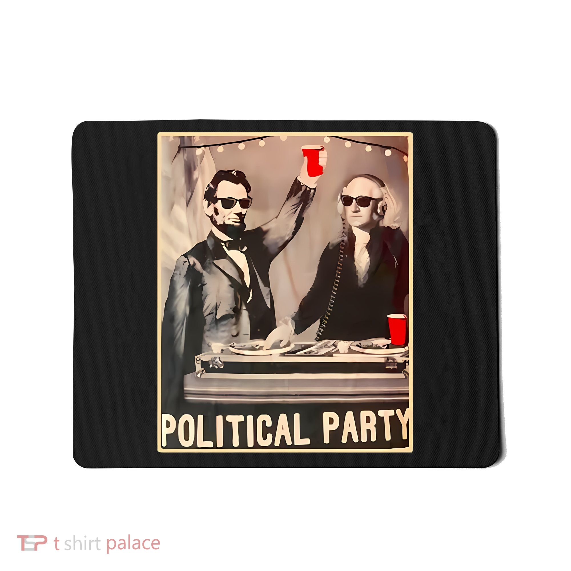 George Washington And Abraham Lincoln Political Party Mousepad