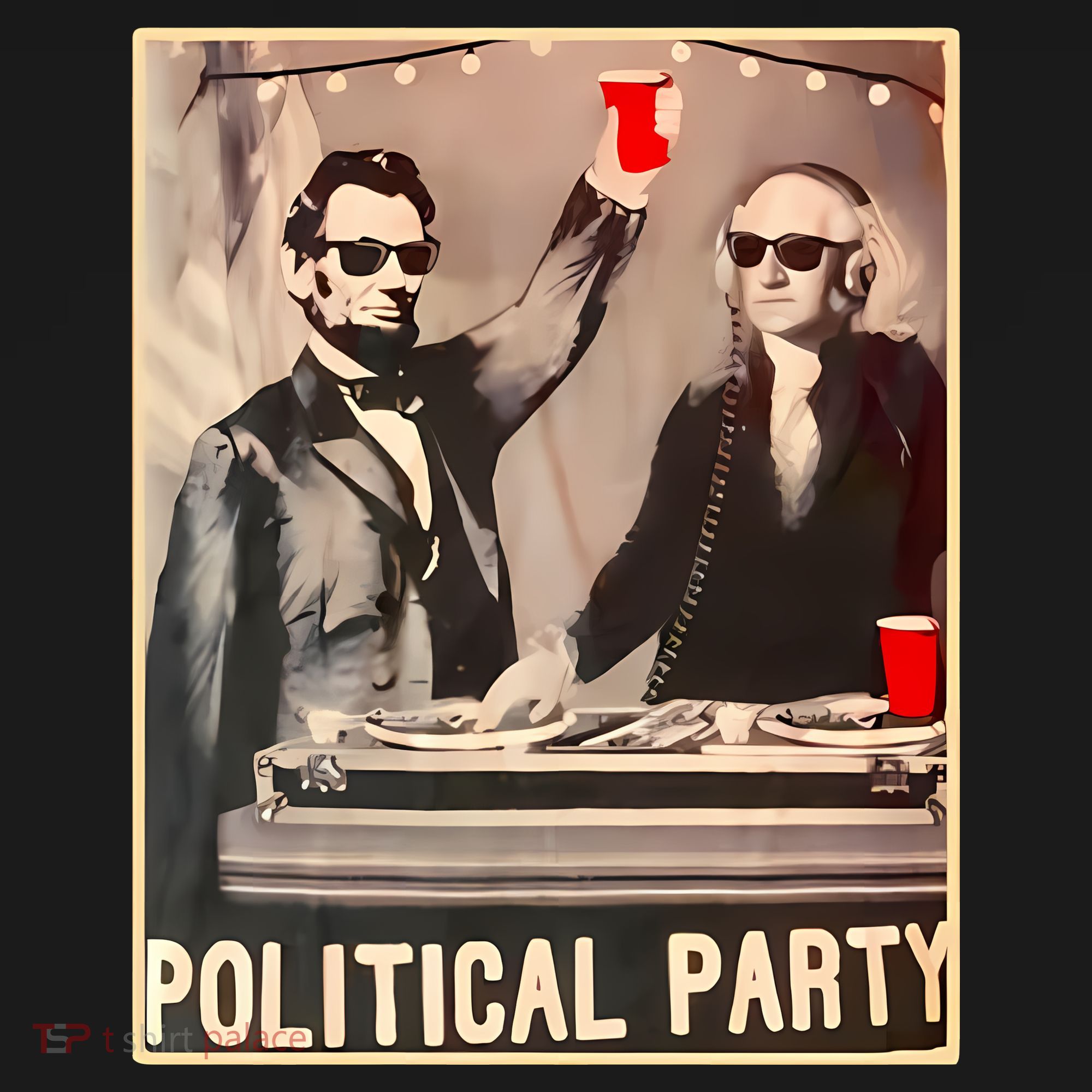 George Washington And Abraham Lincoln Political Party Mousepad