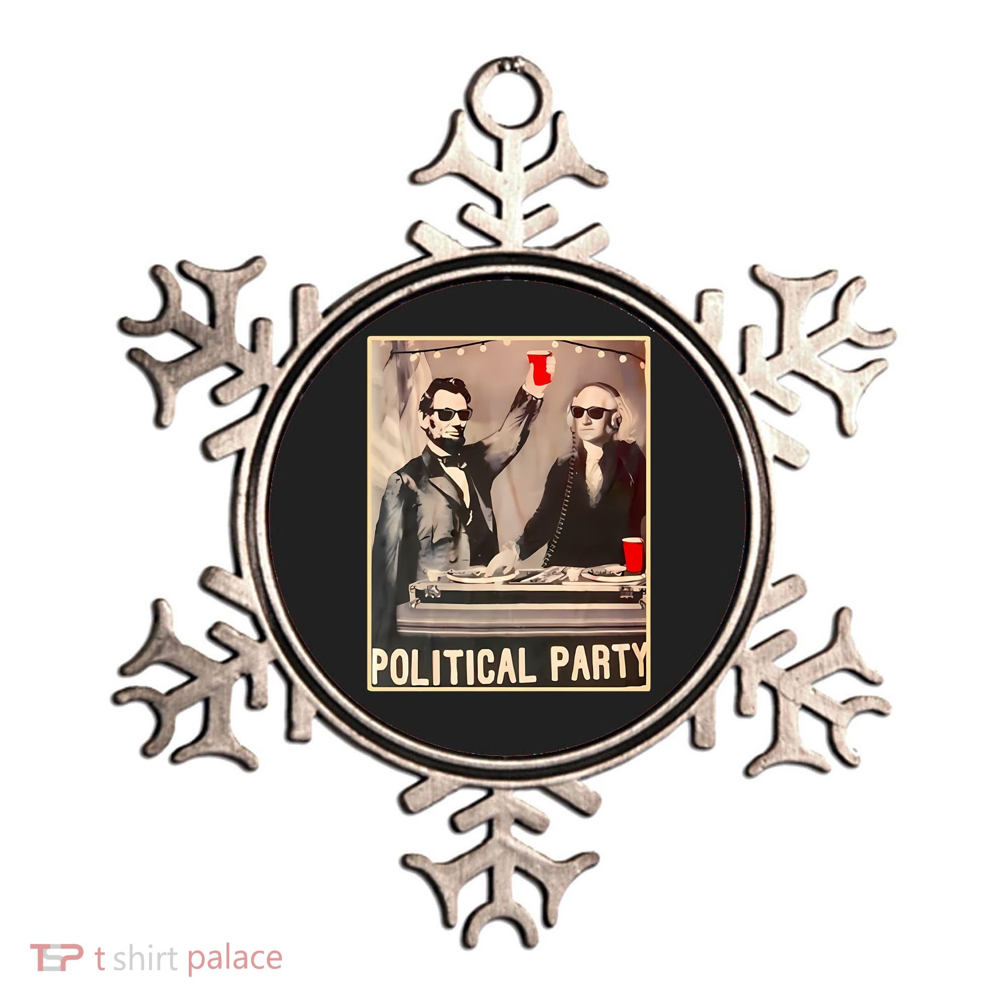 George Washington And Abraham Lincoln Political Party Ornament