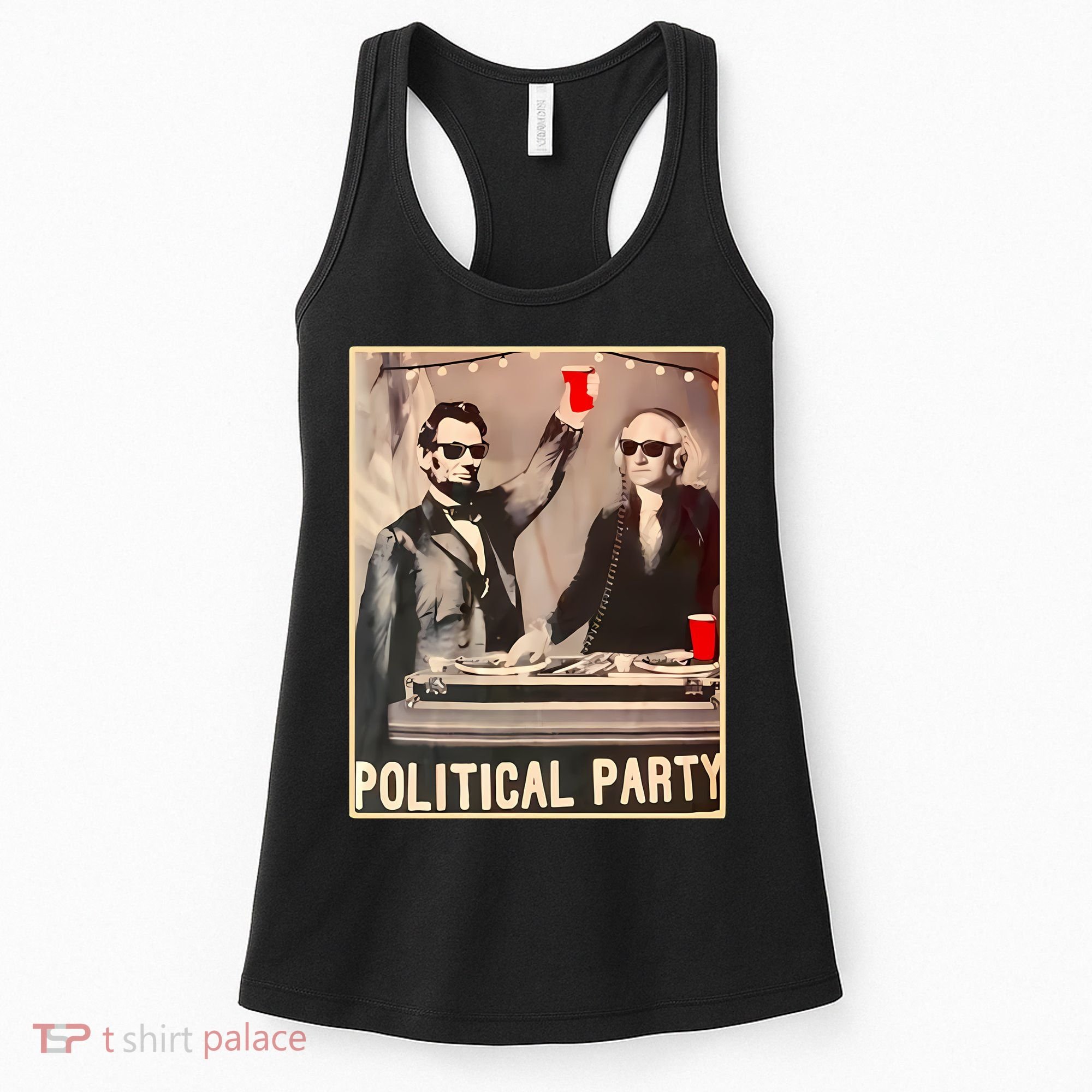 George Washington And Abraham Lincoln Political Party Women's Tank Top