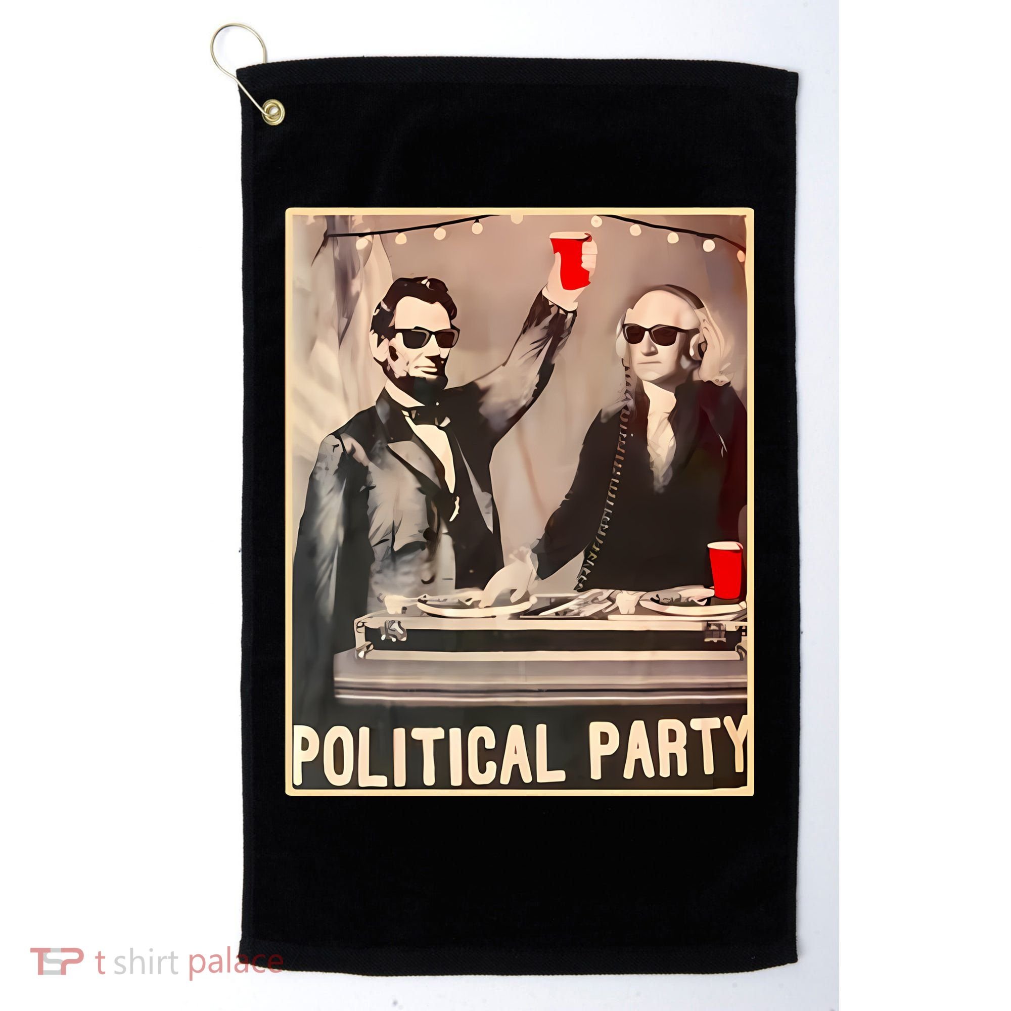 George Washington And Abraham Lincoln Political Party Golf Towel