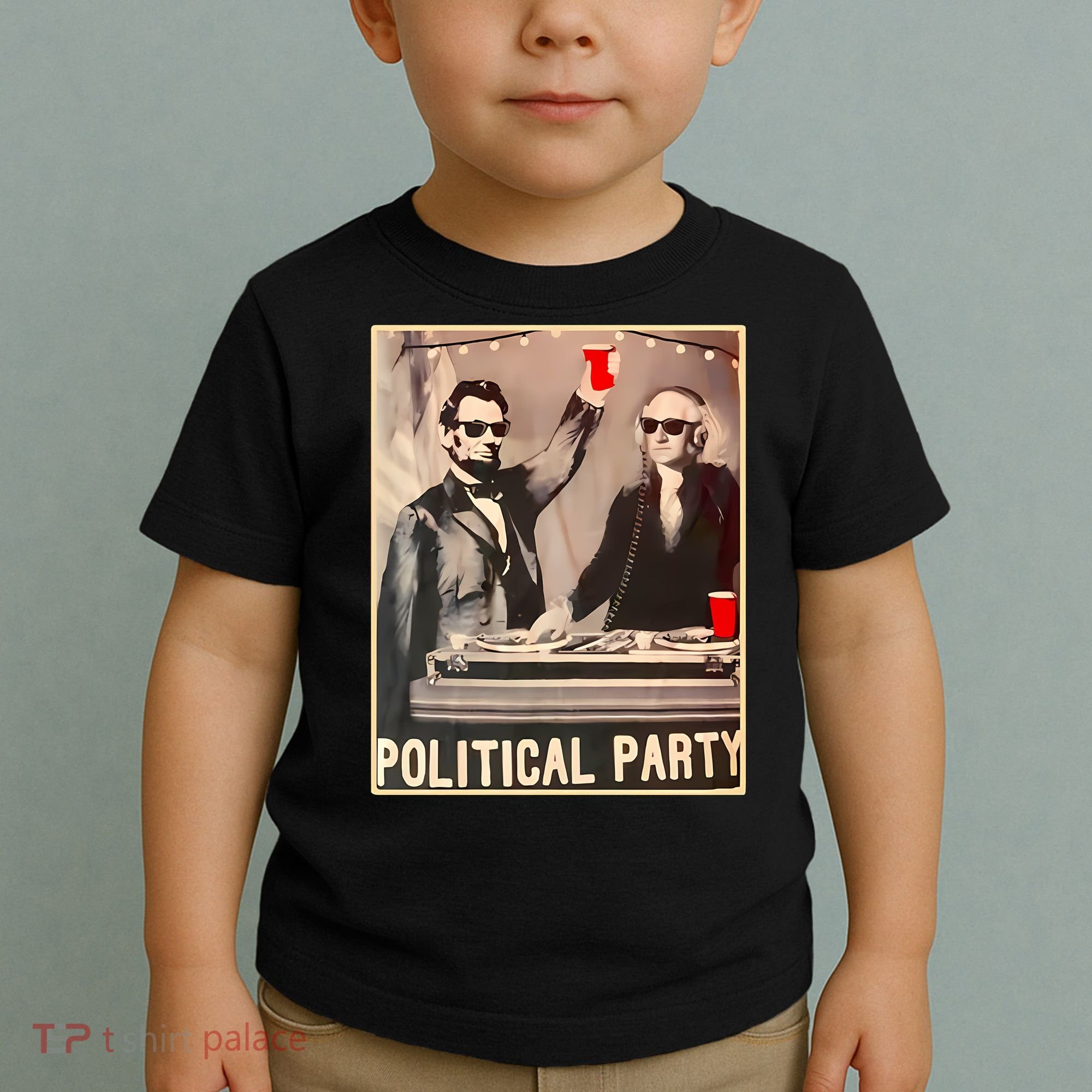 George Washington And Abraham Lincoln Political Party Toddler T-Shirt