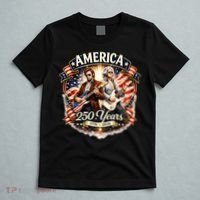 George Washington Abe Lincoln Playing Guitar 250 Years 1776-2026 T-Shirt thumb 5