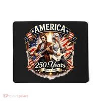 George Washington Abe Lincoln Playing Guitar 250 Years 1776-2026 Mousepad thumb 0