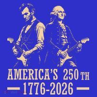 George Washington Abe Lincoln Guitar America's 250th Anniversary Apron thumb 3
