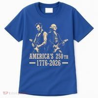 George Washington Abe Lincoln Guitar America's 250th Anniversary Tall T-Shirt thumb 0