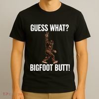 Guess What Bigfoot Butt Funny Sasquatch Peace T-Shirt thumb 3