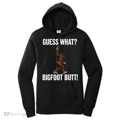 Guess What Bigfoot Butt Funny Sasquatch Peace Women's Hoodie
