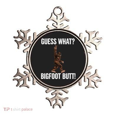 Guess What Bigfoot Butt Funny Sasquatch Peace Ornament