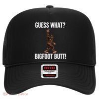 Guess What Bigfoot Butt Funny Sasquatch Peace Hat thumb 0