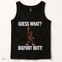 Guess What Bigfoot Butt Funny Sasquatch Peace Tank Top thumb 2