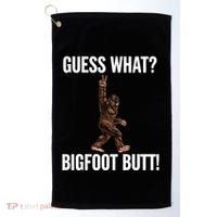 Guess What Bigfoot Butt Funny Sasquatch Peace Golf Towel thumb 0