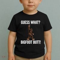 Guess What Bigfoot Butt Funny Sasquatch Peace Toddler T-Shirt thumb 2