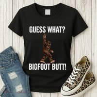 Guess What Bigfoot Butt Funny Sasquatch Peace Women's T-Shirt thumb 3