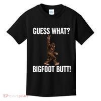 Guess What Bigfoot Butt Funny Sasquatch Peace Kids T-Shirt thumb 0