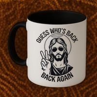 Guess Whos Back Funny Jesus Easter Christian Coffee Mug thumb 2