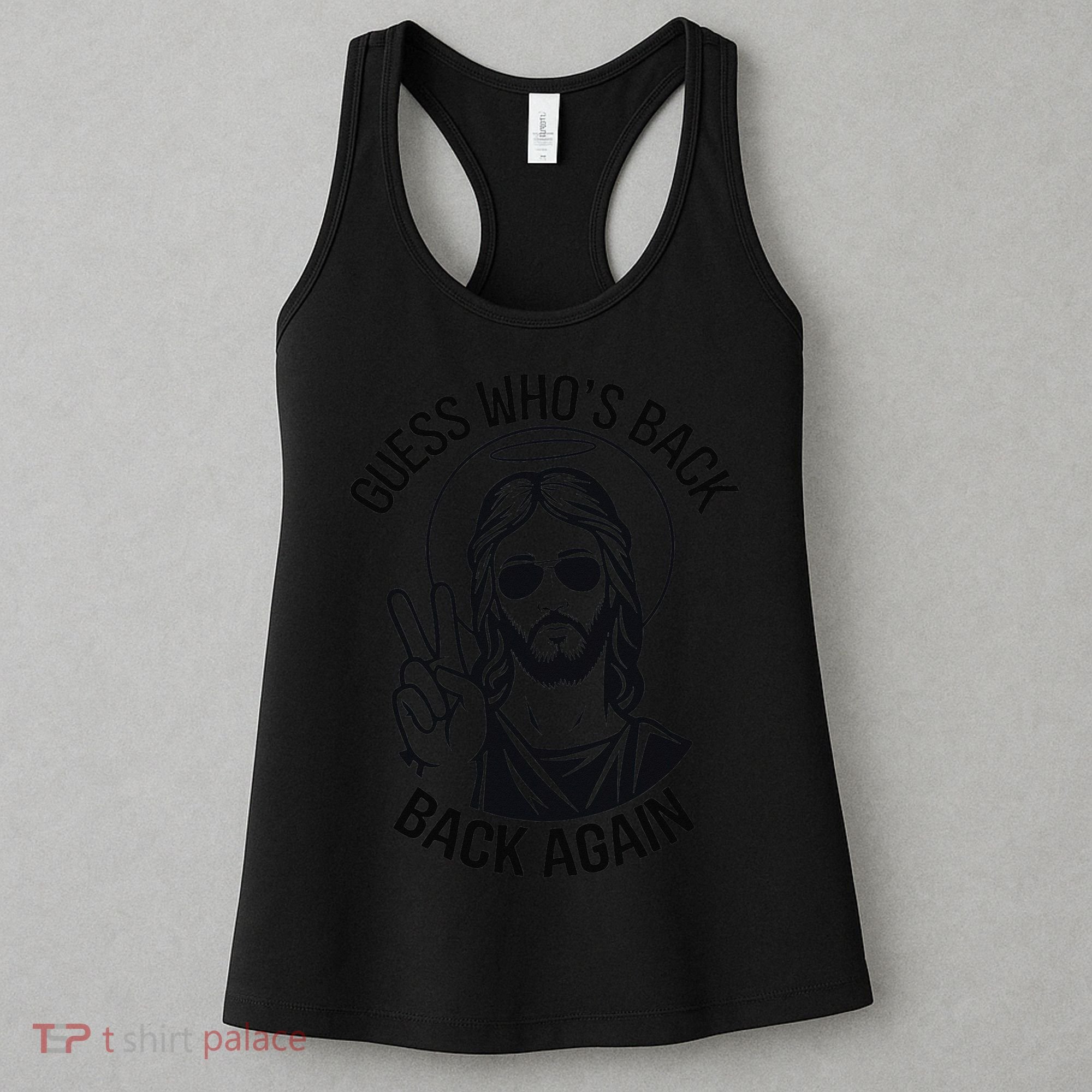 Guess Whos Back Funny Jesus Easter Christian Women's Tank Top