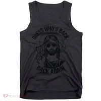 Guess Whos Back Funny Jesus Easter Christian Tank Top thumb 0
