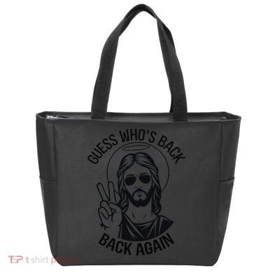 Guess Whos Back Funny Jesus Easter Christian Tote Bag
