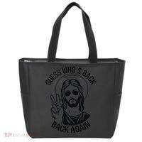 Guess Whos Back Funny Jesus Easter Christian Tote Bag thumb 0