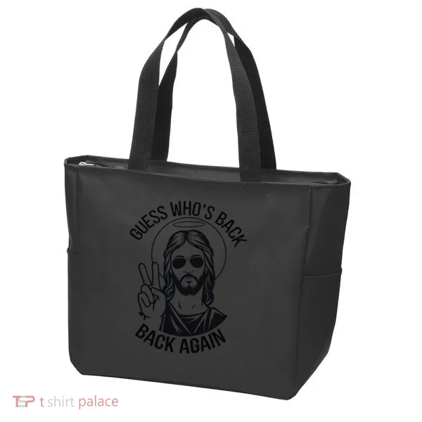 Guess Whos Back Funny Jesus Easter Christian Tote Bag