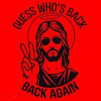 Guess Whos Back Funny Jesus Easter Christian Santa Hat thumb 1