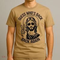 Guess Whos Back Funny Jesus Easter Christian T-Shirt thumb 3