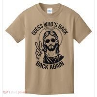 Guess Whos Back Funny Jesus Easter Christian Kids T-Shirt thumb 0