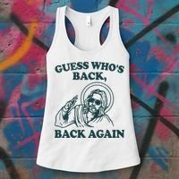 Guess Whos Back Back Again Jesus Women's Tank Top thumb 3