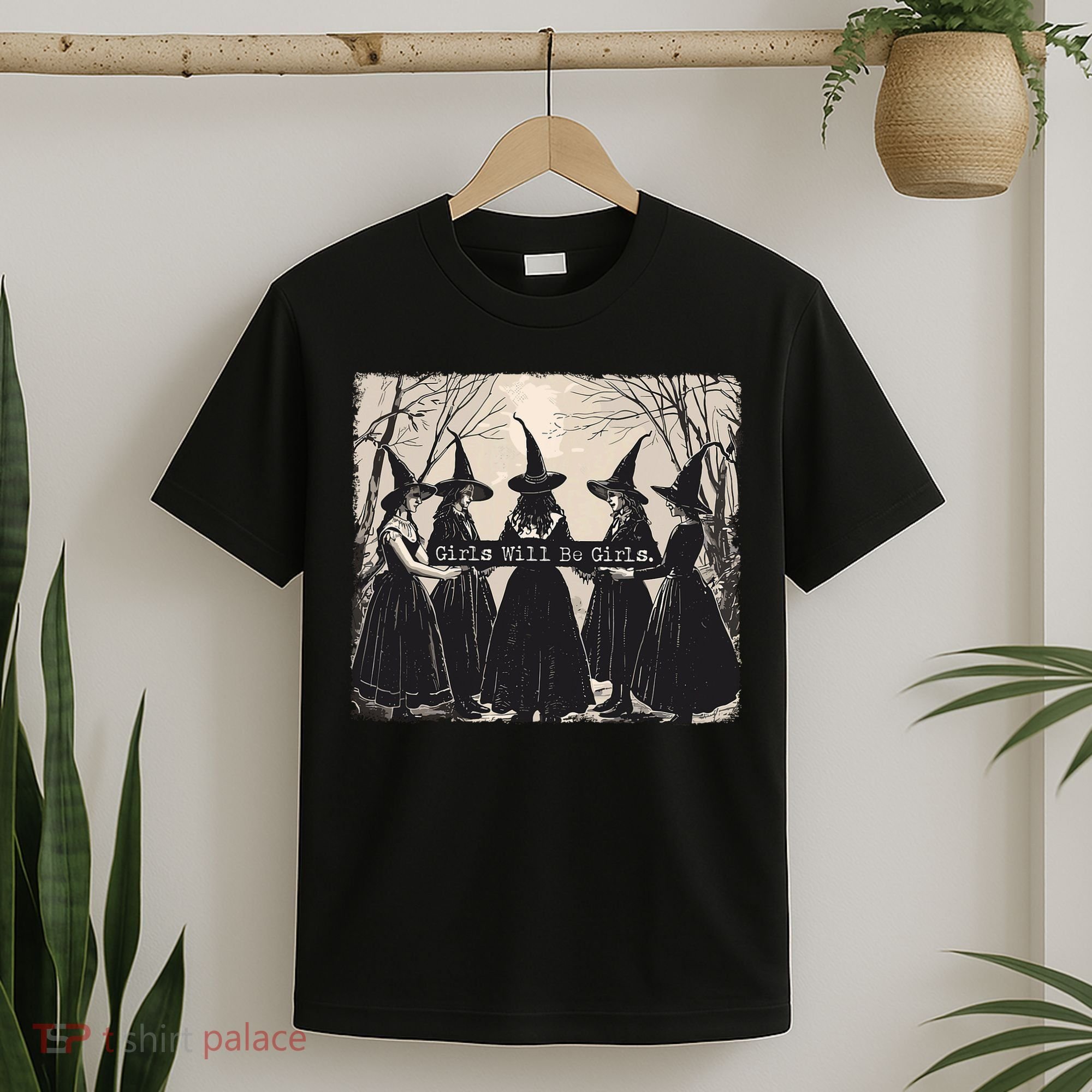 Girl Will Be Girl Witch Halloween Funny Witchy Vibes Women T-Shirt