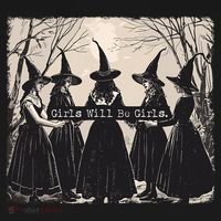 Girl Will Be Girl Witch Halloween Funny Witchy Vibes Women Women's Tank Top thumb 5