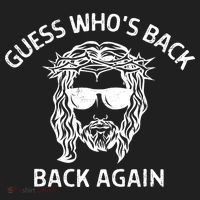 Guess Whos Back Back Again Happy Easter Jesus Christian Women's Sweatshirt thumb 2