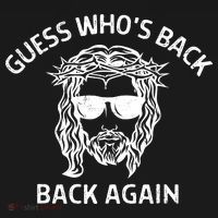 Guess Whos Back Back Again Happy Easter Jesus Christian Coaster thumb 2