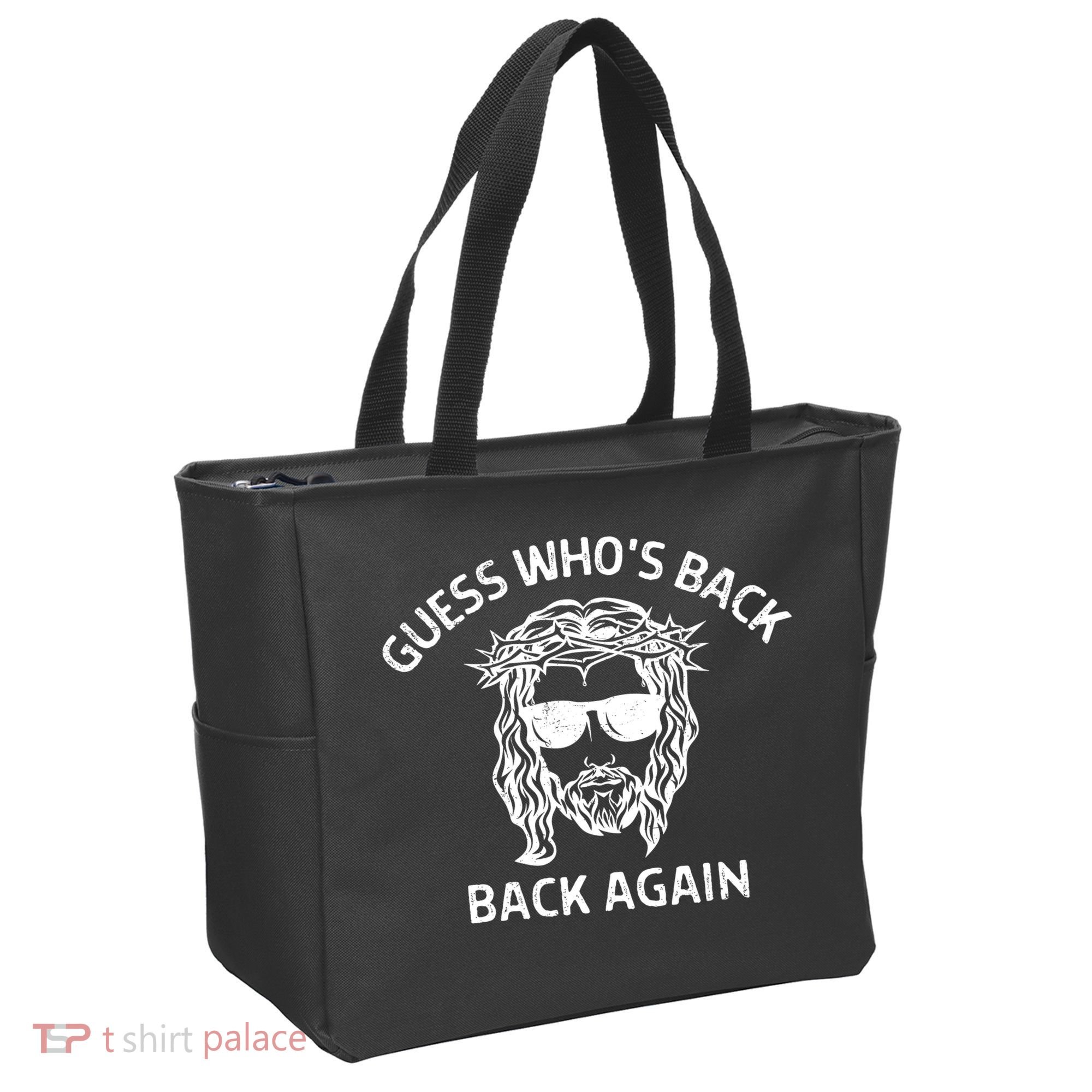 Guess Whos Back Back Again Happy Easter Jesus Christian Tote Bag