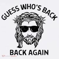 Guess Whos Back Back Again Happy Easter Jesus Christian Women's Tank Top thumb 5