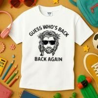 Guess Whos Back Back Again Happy Easter Jesus Christian Kids T-Shirt thumb 3