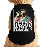 Guess Whos Back Jesus Easter Religious Catholic Doggie Tank thumb 0
