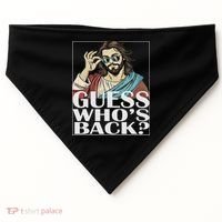 Guess Whos Back Jesus Easter Religious Catholic USA-Made Doggie Bandana thumb 0