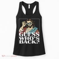 Guess Whos Back Jesus Easter Religious Catholic Women's Tank Top thumb 0