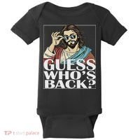 Guess Whos Back Jesus Easter Religious Catholic Baby Bodysuit thumb 0