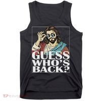 Guess Whos Back Jesus Easter Religious Catholic Tank Top thumb 0